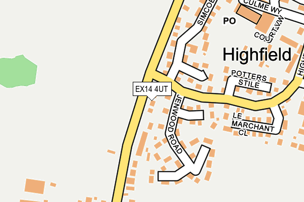 EX14 4UT map - OS OpenMap – Local (Ordnance Survey)