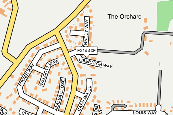 EX14 4XE map - OS OpenMap – Local (Ordnance Survey)