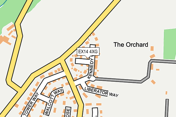 EX14 4XG map - OS OpenMap – Local (Ordnance Survey)