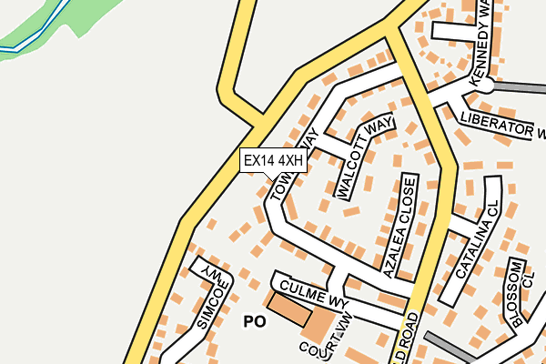 EX14 4XH map - OS OpenMap – Local (Ordnance Survey)