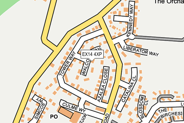 EX14 4XP map - OS OpenMap – Local (Ordnance Survey)