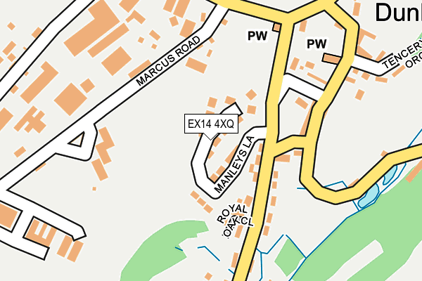 EX14 4XQ map - OS OpenMap – Local (Ordnance Survey)