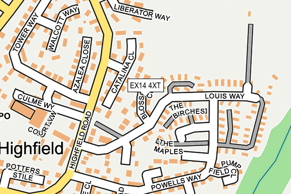 EX14 4XT map - OS OpenMap – Local (Ordnance Survey)