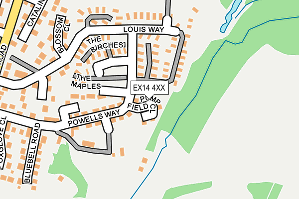 EX14 4XX map - OS OpenMap – Local (Ordnance Survey)