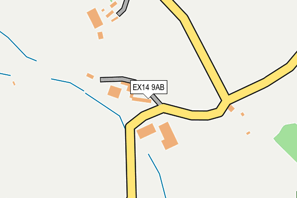 EX14 9AB map - OS OpenMap – Local (Ordnance Survey)