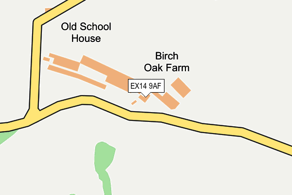 EX14 9AF map - OS OpenMap – Local (Ordnance Survey)