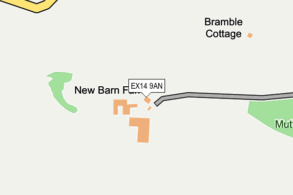 EX14 9AN map - OS OpenMap – Local (Ordnance Survey)