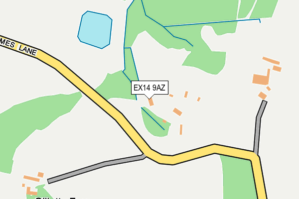 EX14 9AZ map - OS OpenMap – Local (Ordnance Survey)