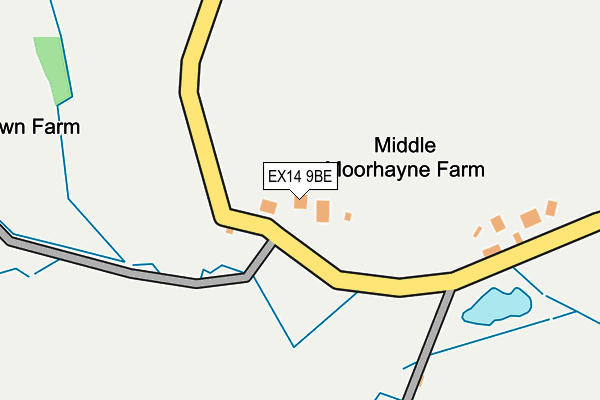 EX14 9BE map - OS OpenMap – Local (Ordnance Survey)