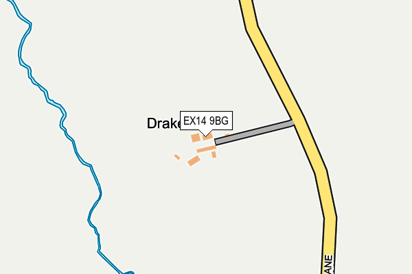 EX14 9BG map - OS OpenMap – Local (Ordnance Survey)