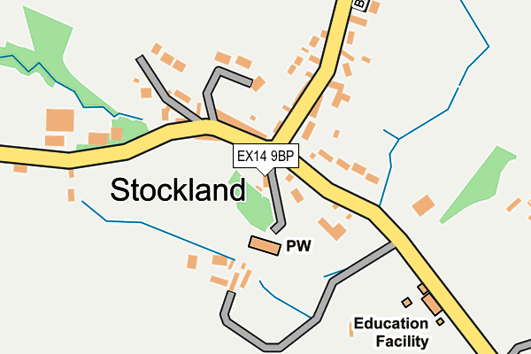 EX14 9BP map - OS OpenMap – Local (Ordnance Survey)