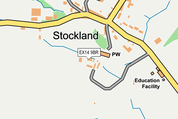 EX14 9BR map - OS OpenMap – Local (Ordnance Survey)