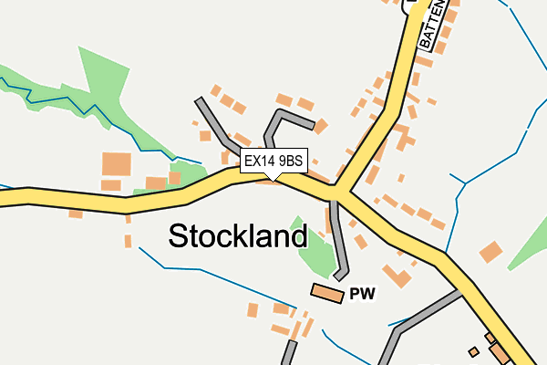 EX14 9BS map - OS OpenMap – Local (Ordnance Survey)