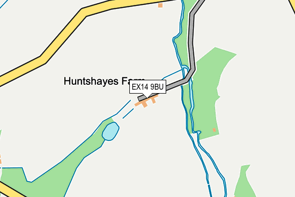 EX14 9BU map - OS OpenMap – Local (Ordnance Survey)