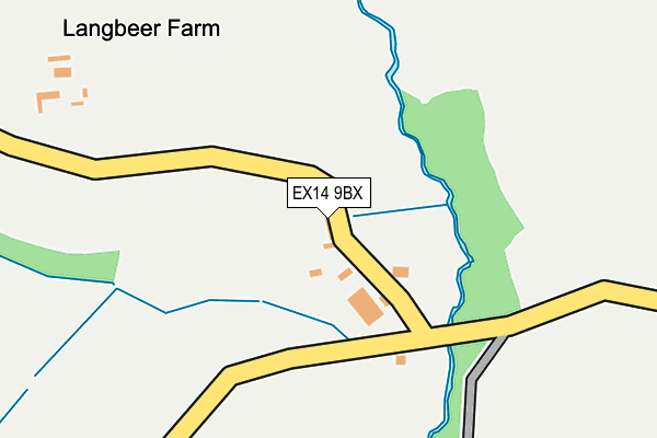 EX14 9BX map - OS OpenMap – Local (Ordnance Survey)