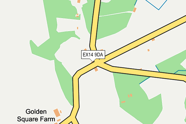 EX14 9DA map - OS OpenMap – Local (Ordnance Survey)