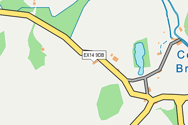 EX14 9DB map - OS OpenMap – Local (Ordnance Survey)