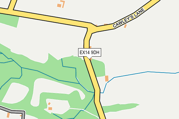 EX14 9DH map - OS OpenMap – Local (Ordnance Survey)