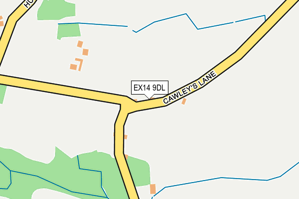 EX14 9DL map - OS OpenMap – Local (Ordnance Survey)