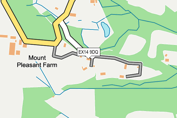 EX14 9DQ map - OS OpenMap – Local (Ordnance Survey)