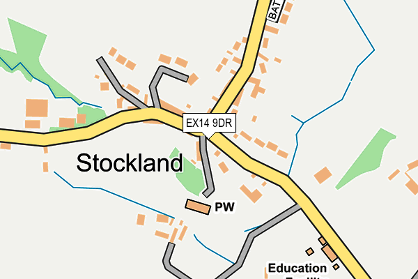 EX14 9DR map - OS OpenMap – Local (Ordnance Survey)