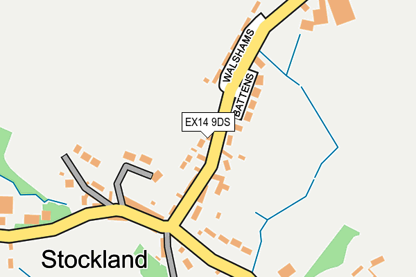 EX14 9DS map - OS OpenMap – Local (Ordnance Survey)