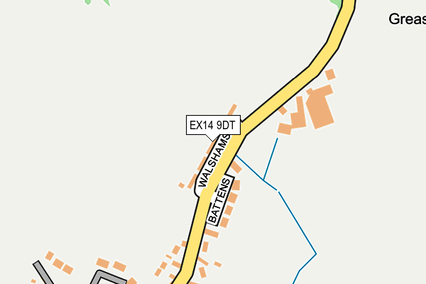 EX14 9DT map - OS OpenMap – Local (Ordnance Survey)