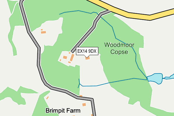 EX14 9DX map - OS OpenMap – Local (Ordnance Survey)