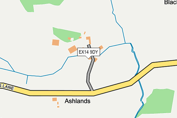 EX14 9DY map - OS OpenMap – Local (Ordnance Survey)