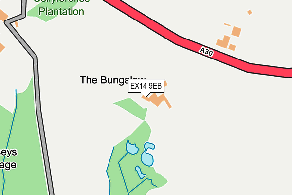 EX14 9EB map - OS OpenMap – Local (Ordnance Survey)