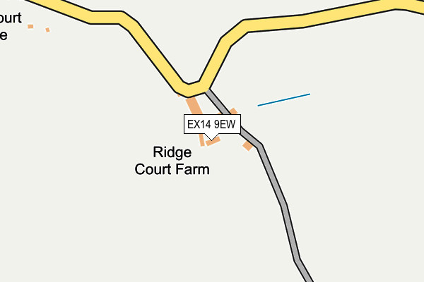 EX14 9EW map - OS OpenMap – Local (Ordnance Survey)