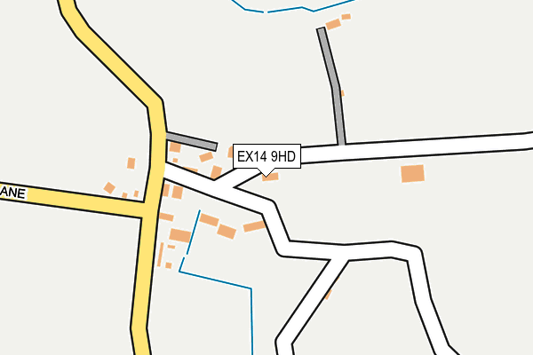 EX14 9HD map - OS OpenMap – Local (Ordnance Survey)