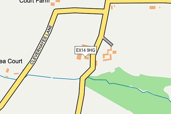 EX14 9HG map - OS OpenMap – Local (Ordnance Survey)