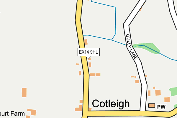 EX14 9HL map - OS OpenMap – Local (Ordnance Survey)