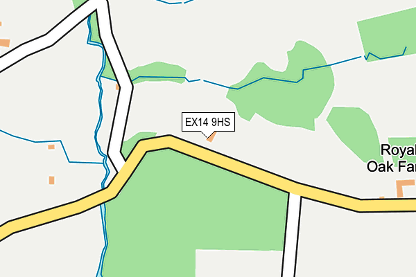 EX14 9HS map - OS OpenMap – Local (Ordnance Survey)