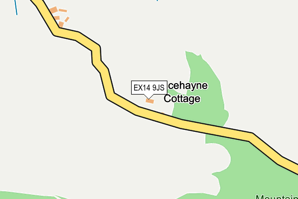 EX14 9JS map - OS OpenMap – Local (Ordnance Survey)