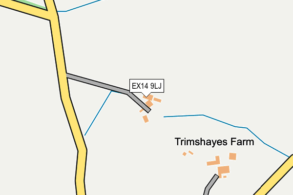 EX14 9LJ map - OS OpenMap – Local (Ordnance Survey)