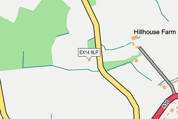 EX14 9LP map - OS OpenMap – Local (Ordnance Survey)