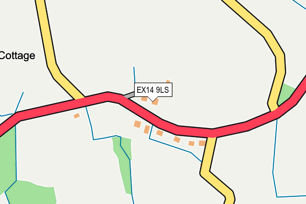 EX14 9LS map - OS OpenMap – Local (Ordnance Survey)