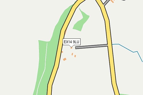 EX14 9LU map - OS OpenMap – Local (Ordnance Survey)