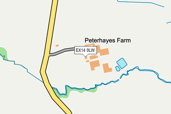 EX14 9LW map - OS OpenMap – Local (Ordnance Survey)