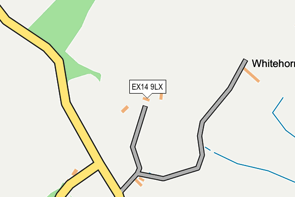 EX14 9LX map - OS OpenMap – Local (Ordnance Survey)