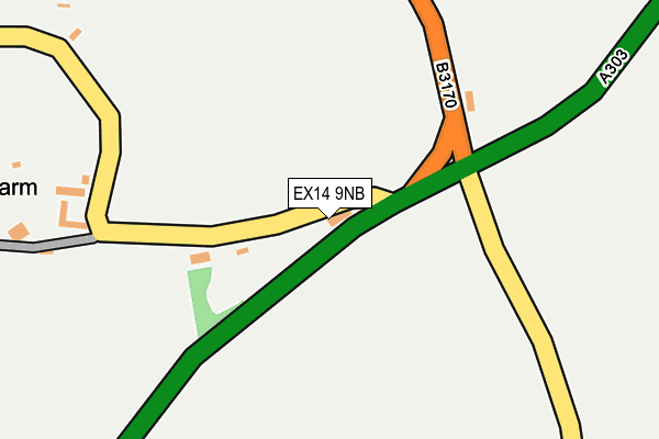 EX14 9NB map - OS OpenMap – Local (Ordnance Survey)