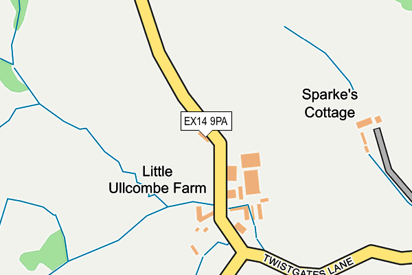 EX14 9PA map - OS OpenMap – Local (Ordnance Survey)