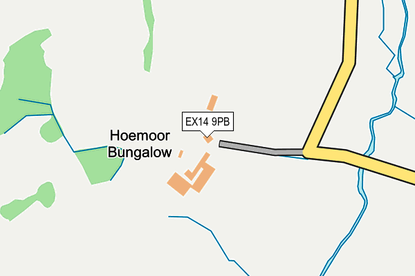 EX14 9PB map - OS OpenMap – Local (Ordnance Survey)