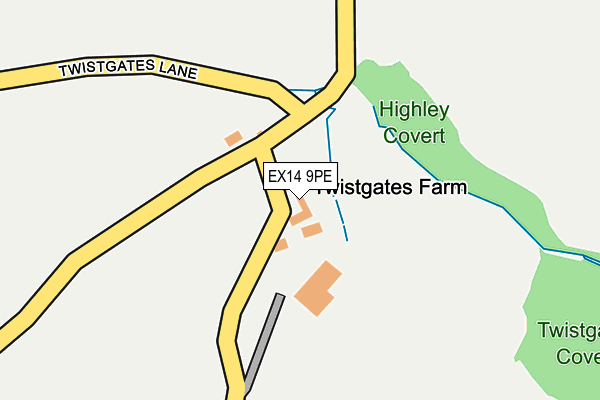 EX14 9PE map - OS OpenMap – Local (Ordnance Survey)