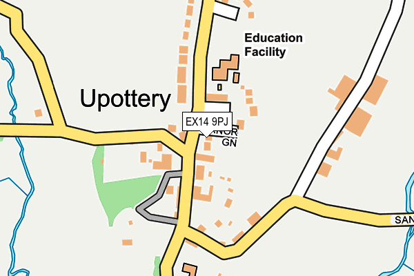 EX14 9PJ map - OS OpenMap – Local (Ordnance Survey)