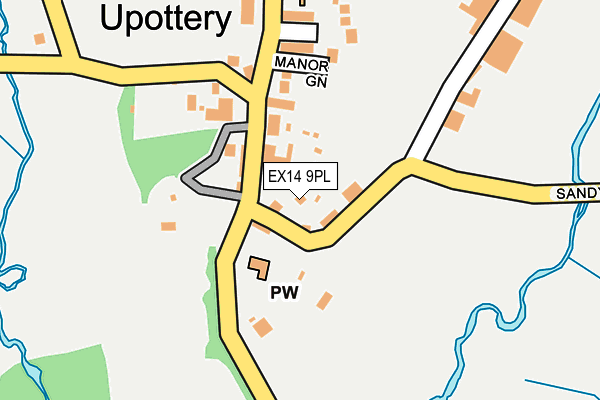 EX14 9PL map - OS OpenMap – Local (Ordnance Survey)