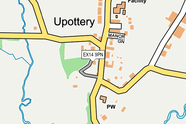 EX14 9PN map - OS OpenMap – Local (Ordnance Survey)