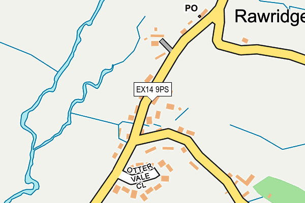 EX14 9PS map - OS OpenMap – Local (Ordnance Survey)